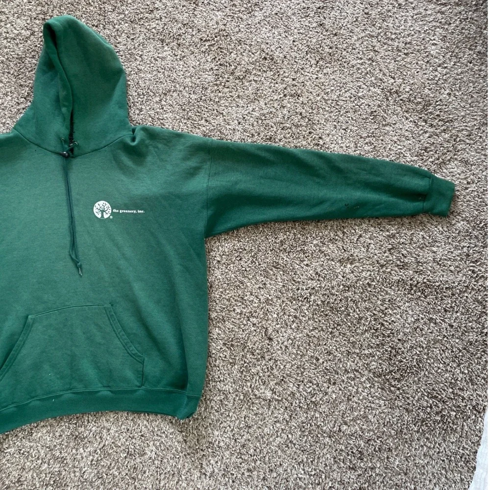 Sun Faded Green Heavyweight‎ Lee Hoodie Natural Distressed Faded Vintage VTG